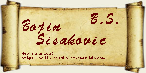 Bojin Šišaković vizit kartica